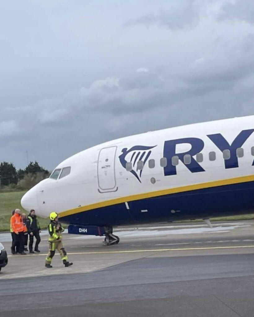 Emergency At Dublin Airport After Ryanair Nose Wheel Collapse