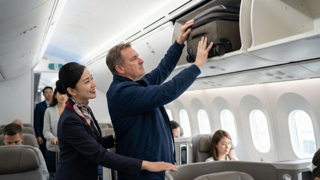 why flight attendants are not obligated to stow passenger luggage into the overhead bin