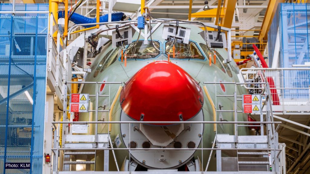 KLM Airbus A350 enters final assembly line in Toulouse