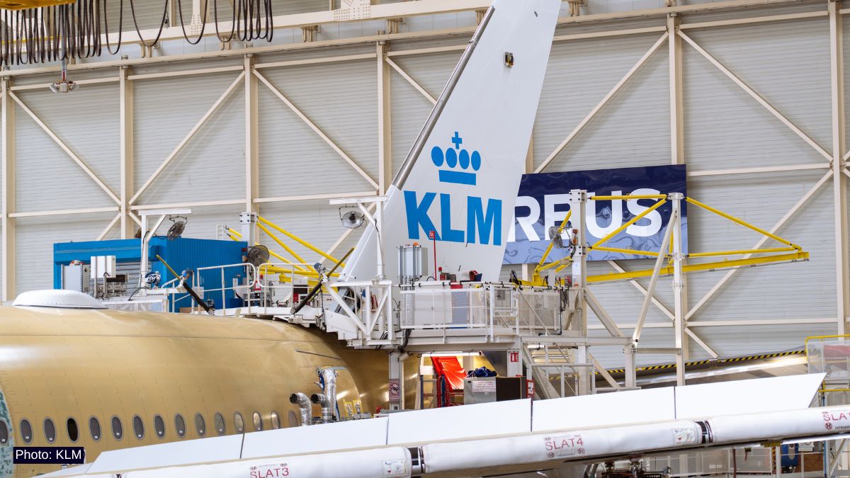 KLM Airbus A350 enters final assembly line in Toulouse