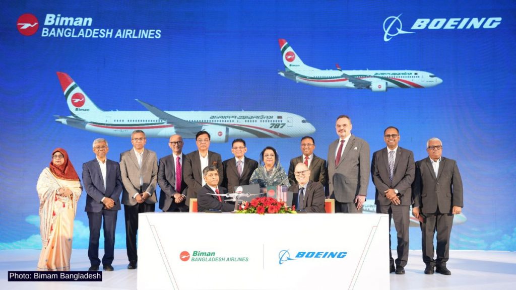 Biman Bangladesh orders 14 Boeing 787 and 737 MAX jets