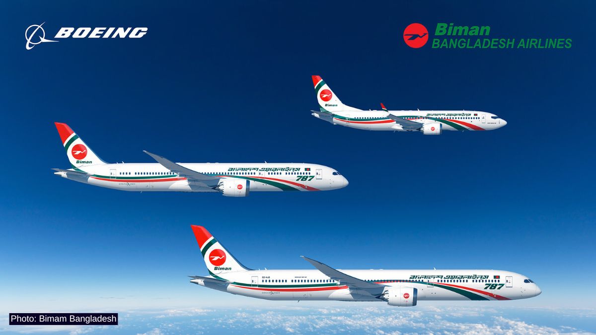 Biman Bangladesh orders 14 Boeing 787 and 737 MAX jets